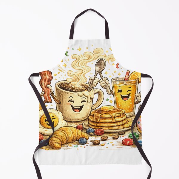 Item preview, Breakfast Squad Funny Cartoon Food Party Retro Vintage Design designed and sold by CreativeNest Prints.