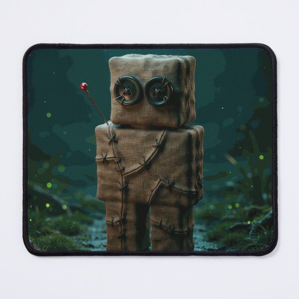 Item preview, Cute Stitched Block Doll with Button Eyes in a Dark Magical Forest designed and sold by EamonRidley.