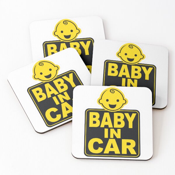 Item preview, Baby In Car Minimalist Bold Car Sticker designed and sold by JIGUWORLD.