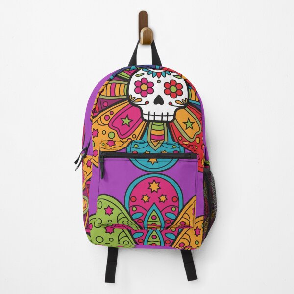Item preview, Colorful Sugar Skull Flower | Mexican Folk Art Floral Mandala Illustration designed and sold by Ecocrushstudio.