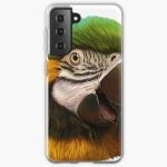 Blue and Gold Macaw Realistic Samsung Galaxy Case
