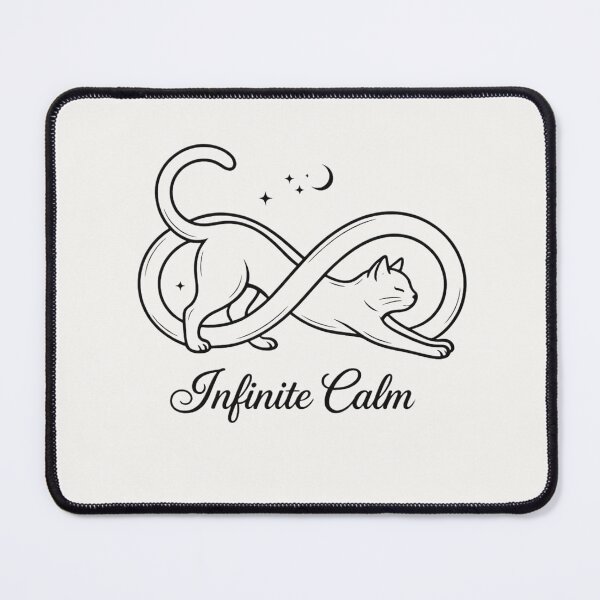 Item preview, Infinite Calm Peaceful Cat Line Art designed and sold by Safe Haven Pets.