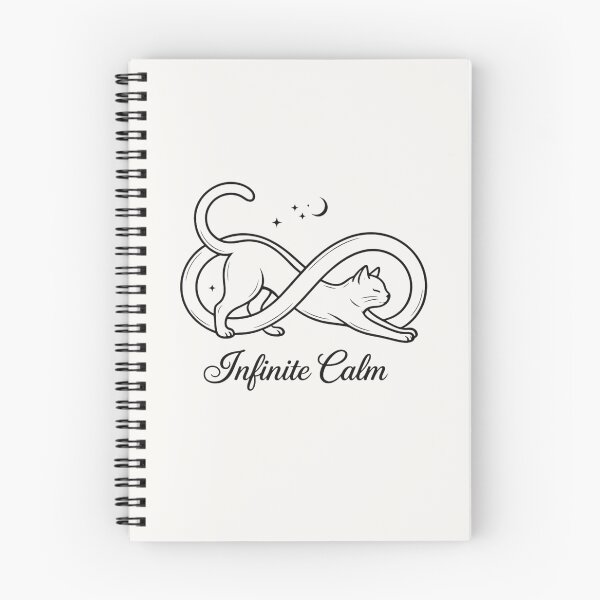 Item preview, Infinite Calm Peaceful Cat Line Art designed and sold by Safe Haven Pets.