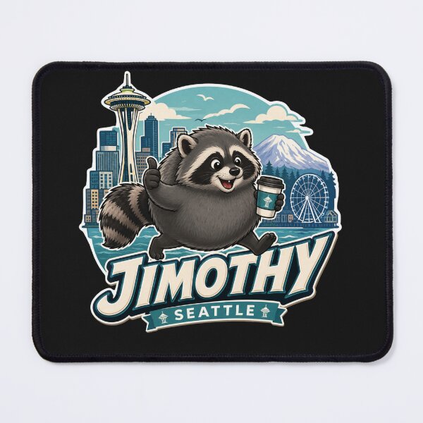 Item preview, Jimothy Seattle Raccoon Coffee Varsity Logo designed and sold by TSshirtShoppe.