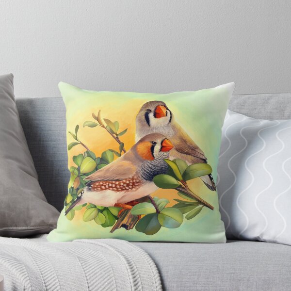 Item preview, Zebra finches realistic painting designed and sold by lifewithbirds.