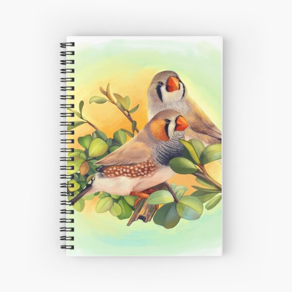 Item preview, Zebra finches realistic painting designed and sold by lifewithbirds.