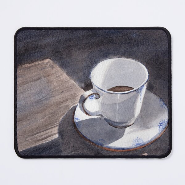Item preview, Morning Coffee Watercolor – First Sunlight Cozy Aesthetic | Dark Brown Minimal Coffee Art designed and sold by Tsveti_watercolors.