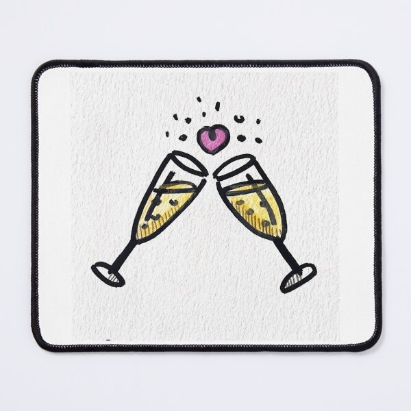 Item preview, Champagne glasses toast drawing designed and sold by Cookform.