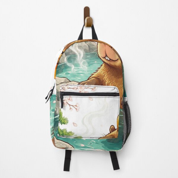 Item preview, Capybara relaxing in a hot spring designed and sold by DVerse Studio.