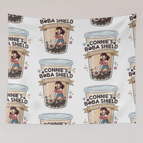 Item preview, Connie's Boba Shield Milk Tea - Cute Bubble Tea Cup designed and sold by 0Zetgest.