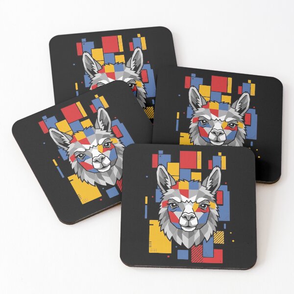 Item preview, Funny Alpaca Colorful Blocks Geometric Art Boys Girls Kids designed and sold by FurryHavenPH.