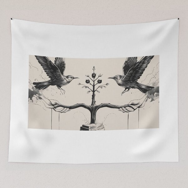 Item preview, Libra Ink Art Print – The Balance designed and sold by DarkinkArtPrint.