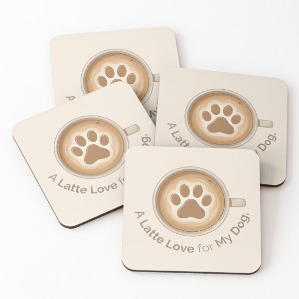 Item preview, A Latte Love for My Dog Coffee Paw Art designed and sold by Safe Haven Pets.