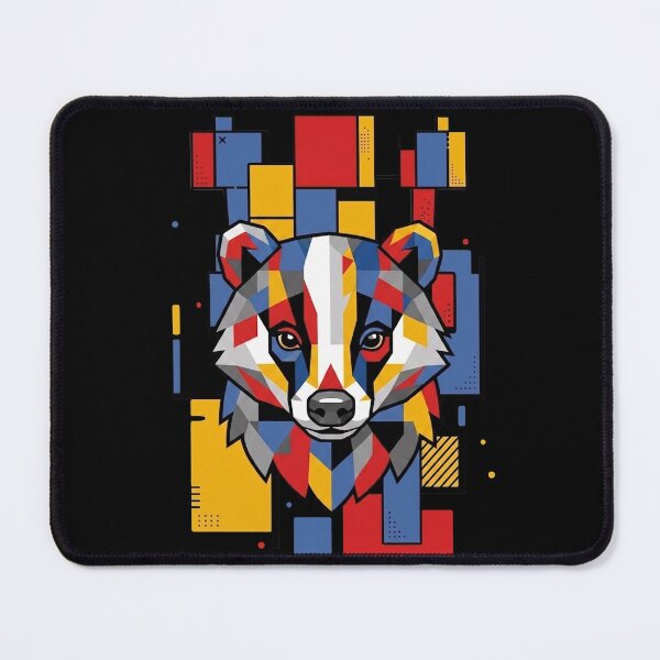 Item preview, Funny Badger Colorful Blocks Geometric Art Boys Girls Kids designed and sold by FurryHavenPH.