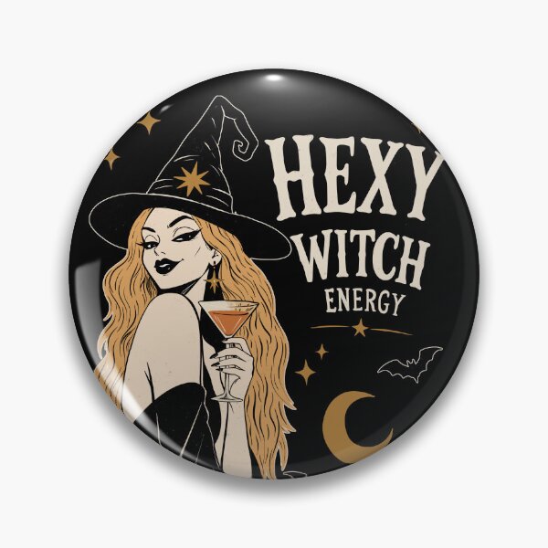 Item preview, Hexy Witch Energy Vintage Halloween Witch | Dark Cute Gothic Witch Graphic designed and sold by MonNoir.