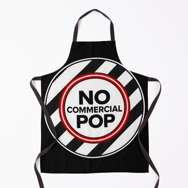 Item preview, No Commercial Pop Techno Sign Graphic designed and sold by ZenRave Designs.