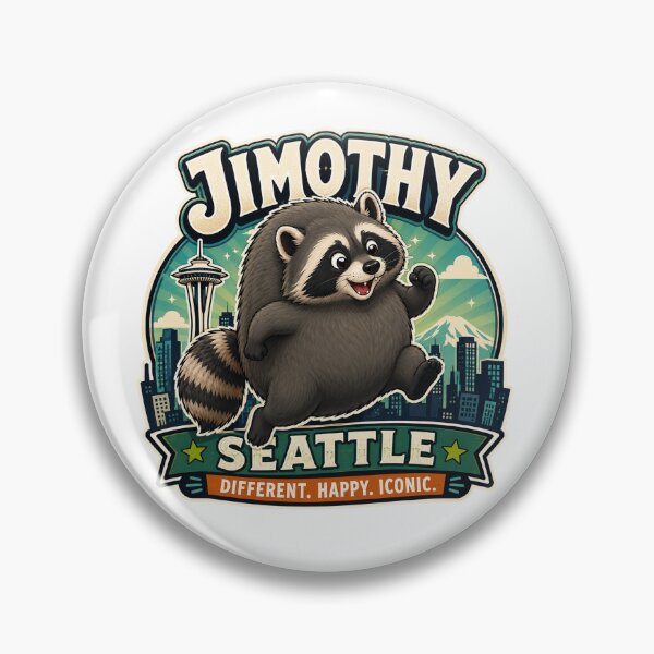 Item preview, Jimothy Seattle Different Happy Iconic Raccoon designed and sold by TSshirtShoppe.