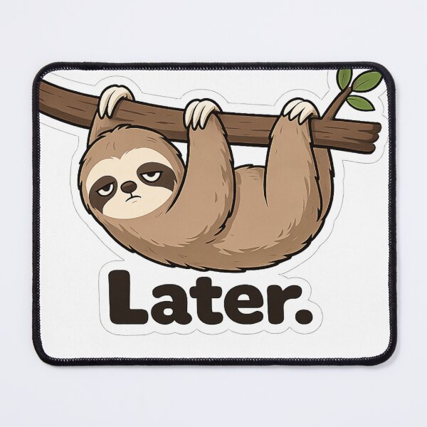 Item preview, Later. Funny Sloth Meme | Lazy Sloth Sticker Design designed and sold by BabyStark.