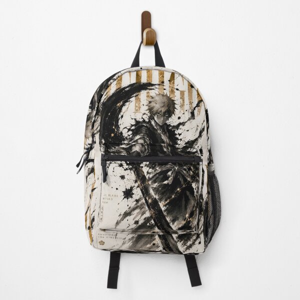 Item preview, Ichigo | Shattered Blade Samurai – Black Gold Japanese Warrior | Ink Wash Anime Style Art designed and sold by Dyan4.