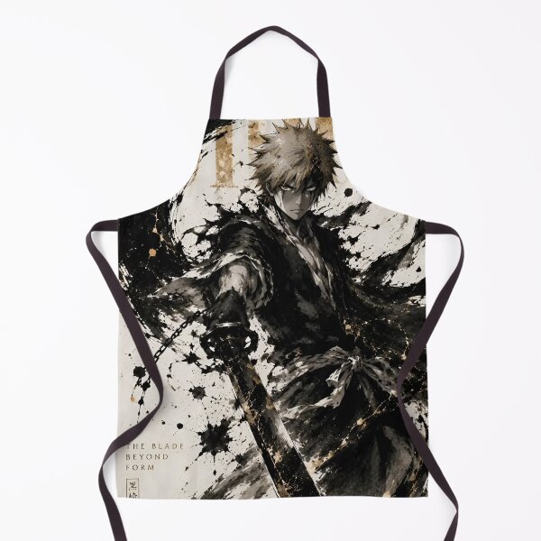 Item preview, Ichigo | Shattered Blade Samurai – Black Gold Japanese Warrior | Ink Wash Anime Style Art designed and sold by Dyan4.
