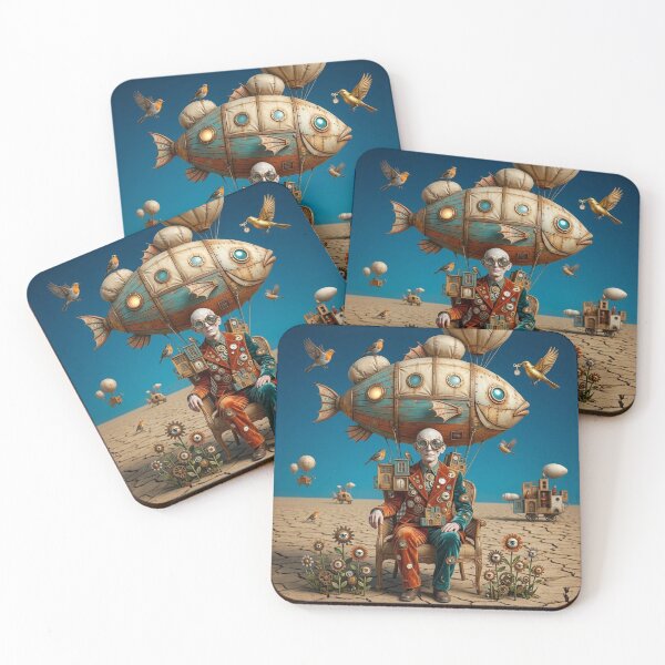 Item preview, Fish Zeppelin and Surrealist Traveler designed and sold by snoWorkshop.