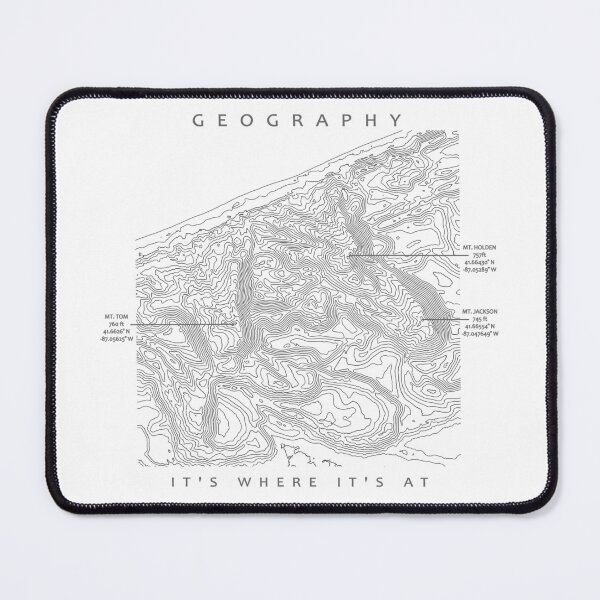 Item preview, Geography Pun Indiana Dunes National Park Topography designed and sold by Wyyrmwood.