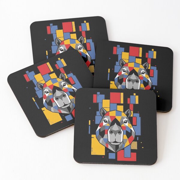 Item preview, Funny Capybara Colorful Blocks Geometric Art Boys Girls Kids designed and sold by FurryHavenPH.