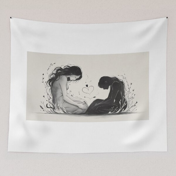 Item preview, Gemini Ink Art Print – Two Souls One Sign designed and sold by DarkinkArtPrint.