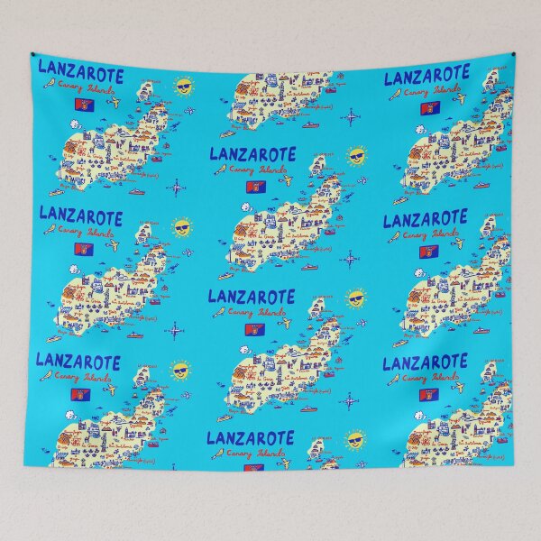 Item preview, Lanzarote, Canary Islands, Spain designed and sold by Traveldrawings.