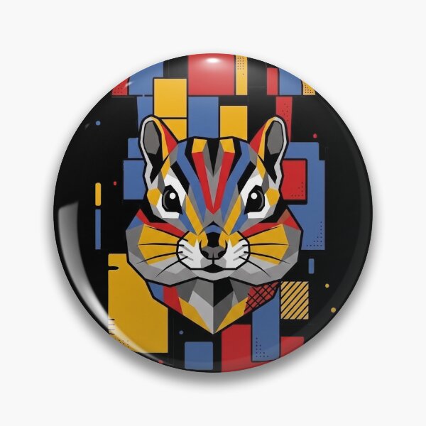 Item preview, Funny Chipmunk Colorful Blocks Geometric Art Boys Girls Kids designed and sold by FurryHavenPH.