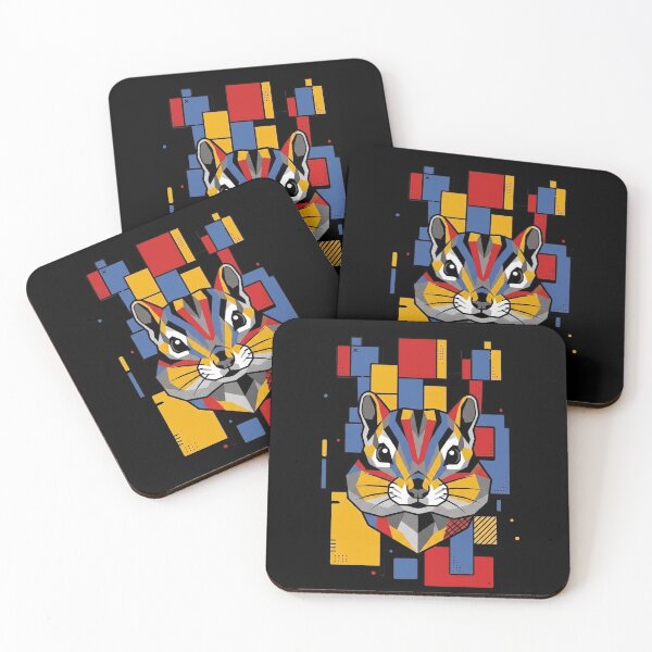 Item preview, Funny Chipmunk Colorful Blocks Geometric Art Boys Girls Kids designed and sold by FurryHavenPH.