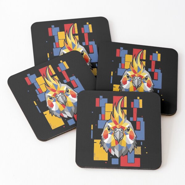 Item preview, Funny Cockatiel Bird Colorful Blocks Geometric Art Boys Girls Kids designed and sold by FurryHavenPH.