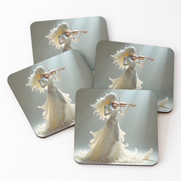 Item preview, The Symphony of Milk Violinist Art: Surreal Musical Fluid Dynamics Canvas designed and sold by Creative-RE.
