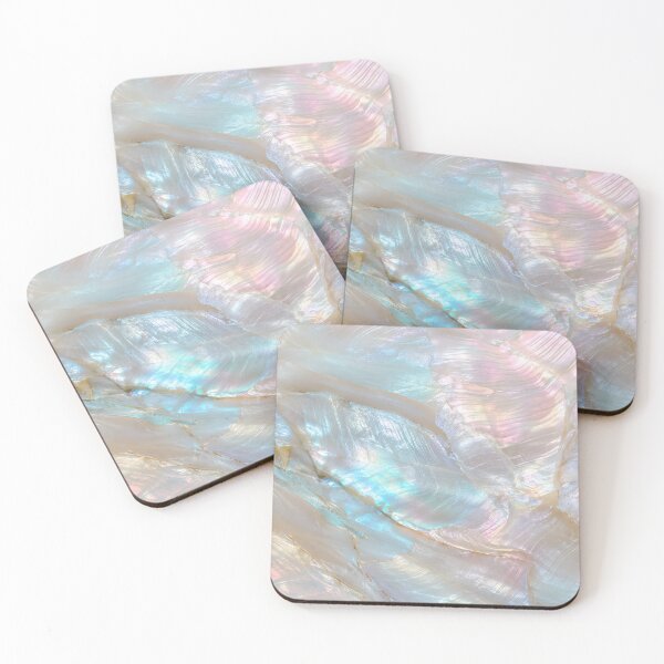 Item preview, Iridescent Mother of Pearl Shell Texture – Natural Nacre Gemstone Pattern with Soft Pastel Rainbow Luster for Elegant Coastal Decor and Luxury Accessories designed and sold by SurfaceCraft Studio.