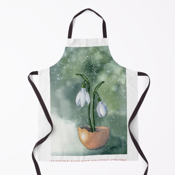 Item preview, Snowflake Flower in Eggshell Watercolor – Green Botanical Aesthetic | Winter Spring Floral Art designed and sold by Tsveti_watercolors.