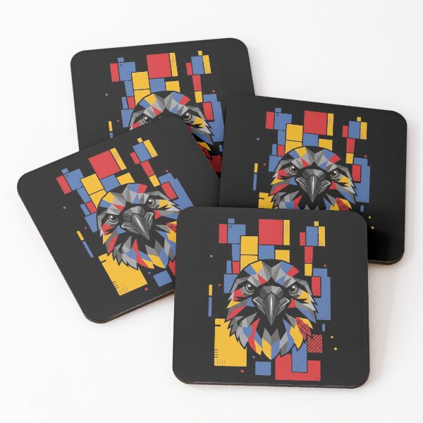 Item preview, Funny Crow Colorful Blocks Geometric Art Boys Girls Kids designed and sold by FurryHavenPH.