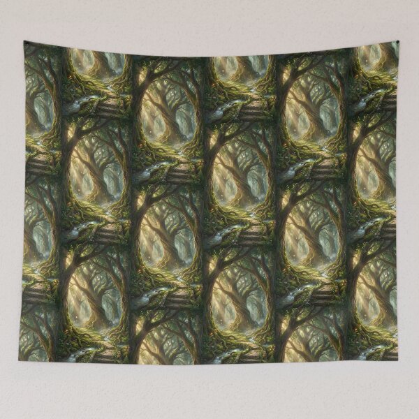 Item preview, Enchanted Forest Path Mossy Tree Canopy designed and sold by Itsheartshop.