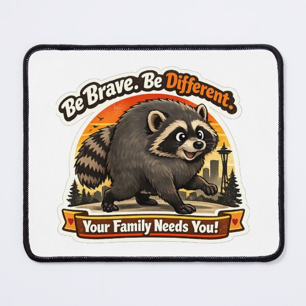 Item preview, Jimothy Raccoon Be Brave Different Family Quote designed and sold by TSshirtShoppe.