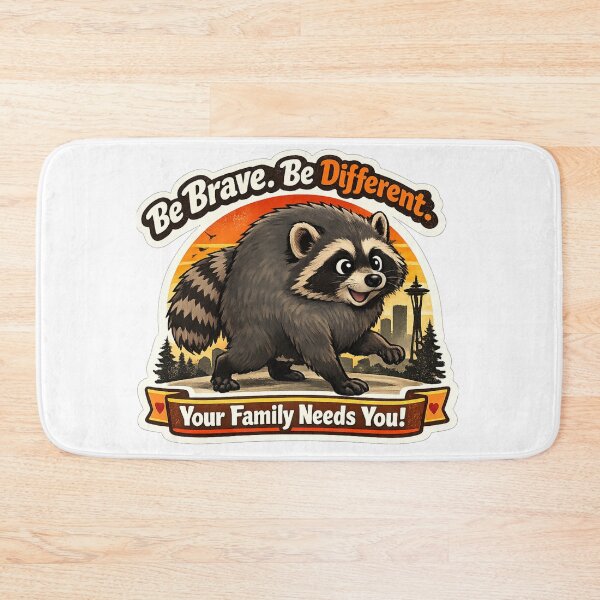 Item preview, Jimothy Raccoon Be Brave Different Family Quote designed and sold by TSshirtShoppe.
