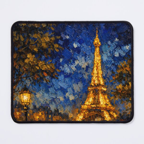 Item preview, Romantic Paris Night Painting | Eiffel Tower Impressionist Wall Art | Textured Canvas Print | Paris Cityscape Decor designed and sold by thesmilngnature.