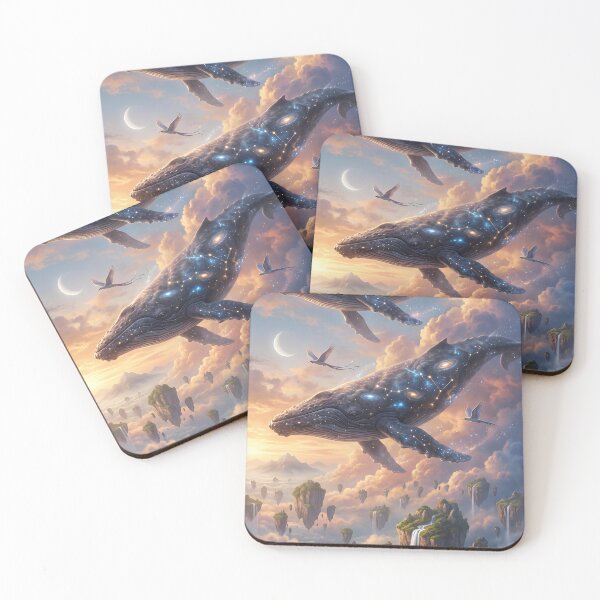 Item preview, Cosmic Whales Flying Sky Floating Islands designed and sold by Itsheartshop.