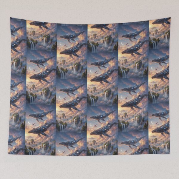 Item preview, Cosmic Whales Flying Sky Floating Islands designed and sold by Itsheartshop.