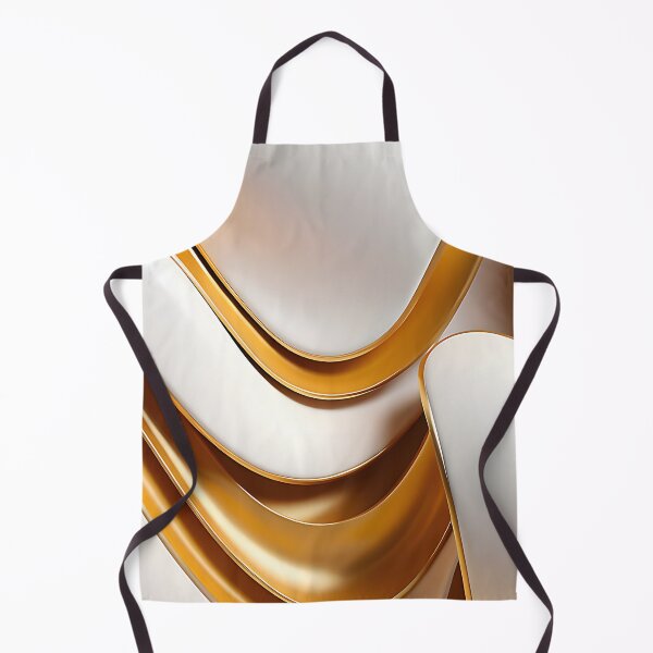 Item preview, Luxury White and Gold Abstract Waves - Modern Minimalist Art designed and sold by CuteSlothWorld.
