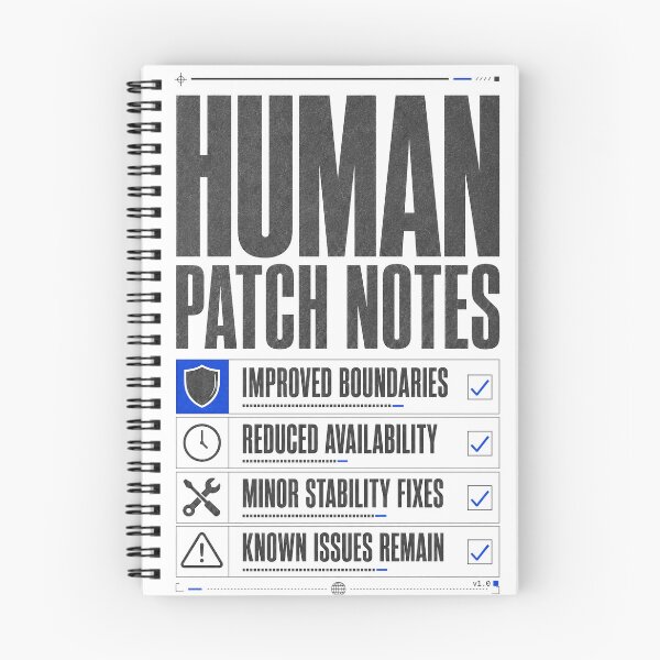 Item preview, Human Patch Notes designed and sold by Browesome Threads.