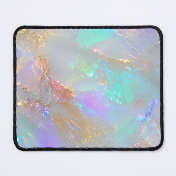 Item preview, White Precious Opal Gemstone Texture – Iridescent Crystal Surface with Rainbow Play of Color Natural Opal Pattern for Luxury Decor and Elegant Accessories designed and sold by SurfaceCraft Studio.