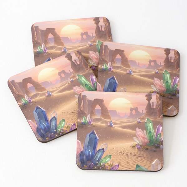 Item preview, Desert Sunset Crystal Cluster Landscape designed and sold by Itsheartshop.