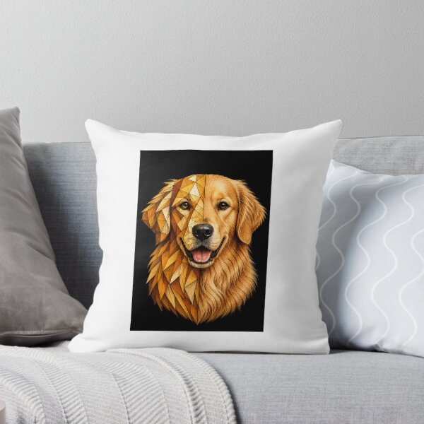 Item preview, Golden Retriever Half Low Poly Portrait designed and sold by VeltrixaDesigns.