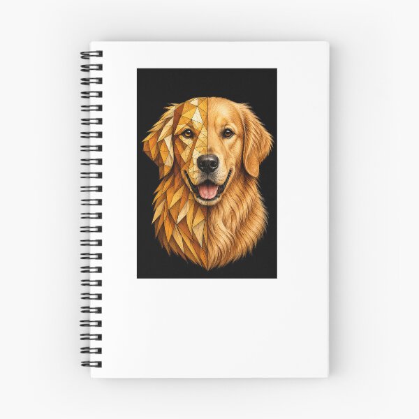 Item preview, Golden Retriever Half Low Poly Portrait designed and sold by VeltrixaDesigns.