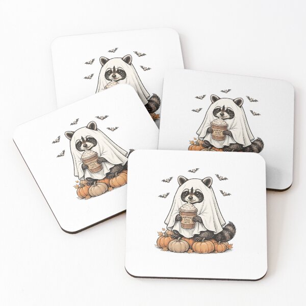 Item preview, Ghost Raccoon Pumpkin Spice Latte - Funny Halloween Fall Pumpkin Spice Latte designed and sold by Neurospicy Trolls.