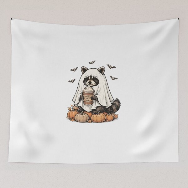Item preview, Ghost Raccoon Pumpkin Spice Latte - Funny Halloween Fall Pumpkin Spice Latte designed and sold by Neurospicy Trolls.